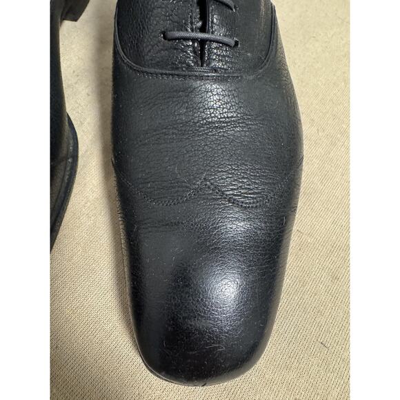 Prada Shoes Mens Size 8 Black Oxford Lace Up Made in Italy Square Toe 2E 1868 - Picture 5 of 15